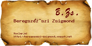 Beregszászi Zsigmond névjegykártya